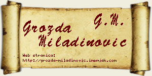 Grozda Miladinović vizit kartica